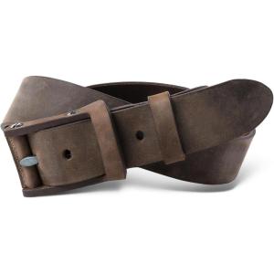 PEGAI Distressed Leather Belt for Men | Rustic Minimalist Handcrafted Leather Belt | Boone(Boone | Chestnut)