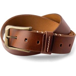 PEGAI McTROY 100% Full Grain Leather Belts for Men, Handmade, Buckle Design, Great for Work, Casual(Harry | Brown)