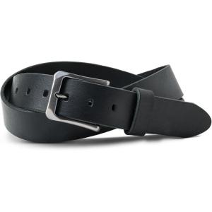 PEGAI Personalized Mens Leather Belt | Buffalo Leather Belt for Men(Black)
