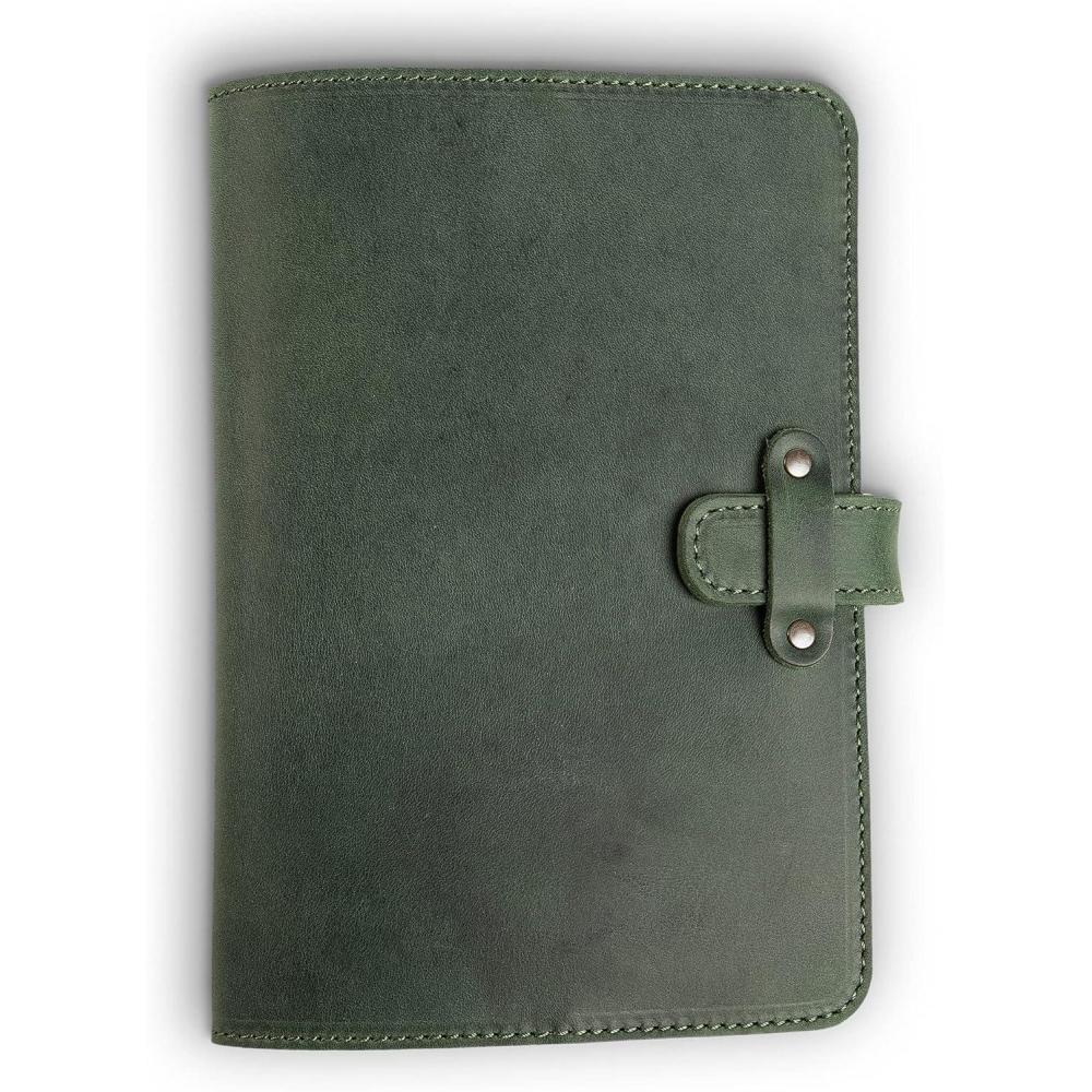 image:imagePEGAI Personalized Leather Journal Notebook Handmade Leather Travelers Notebook Planner Refillable Leather Notebook Cover  Professional Notebooks for Work  DuPage RockFull  UnlinedGreen