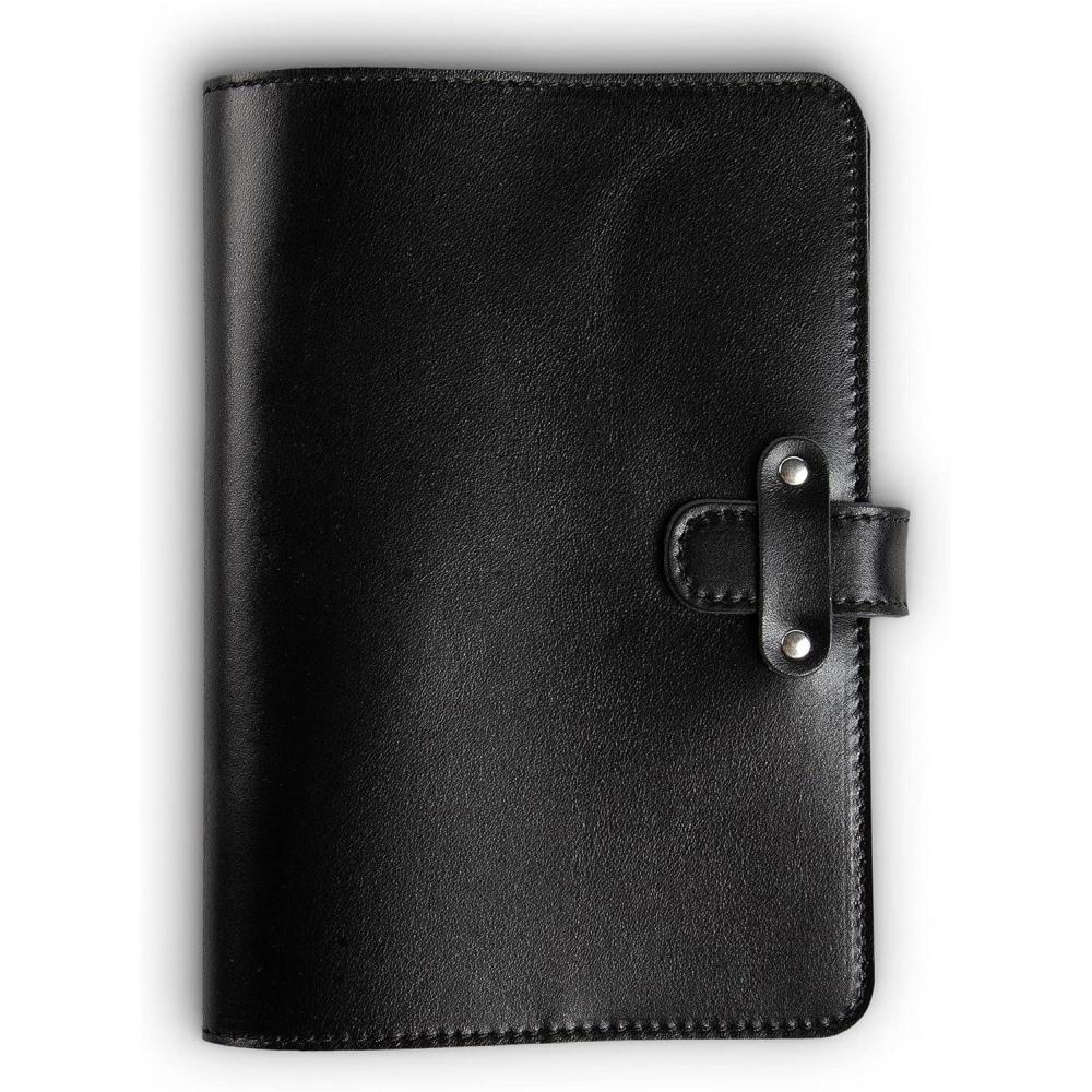 image:imagePEGAI Personalized Leather Journal Notebook Handmade Leather Travelers Notebook Planner Refillable Leather Notebook Cover  Professional Notebooks for Work  DuPage RockFull  UnlinedBlack