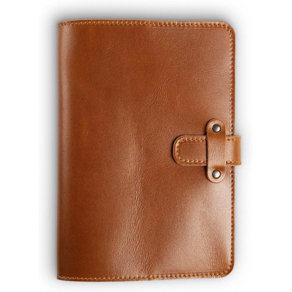 image:imagePEGAI Personalized Leather Journal Notebook Handmade Leather Travelers Notebook Planner Refillable Leather Notebook Cover  Professional Notebooks for Work  DuPage RockFull  UnlinedMustard