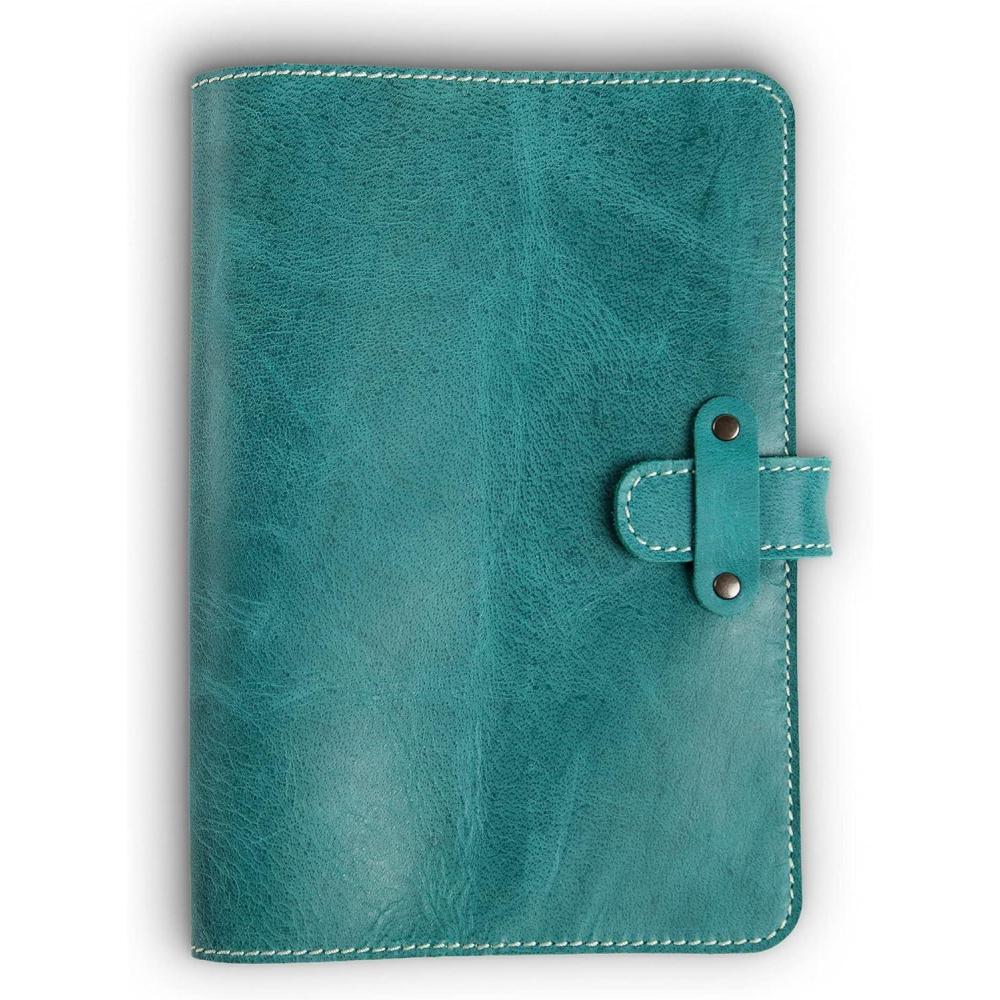 image:imagePEGAI Personalized Leather Journal Notebook Handmade Leather Travelers Notebook Planner Refillable Leather Notebook Cover  Professional Notebooks for Work  DuPage RockFull  UnlinedTurquoise