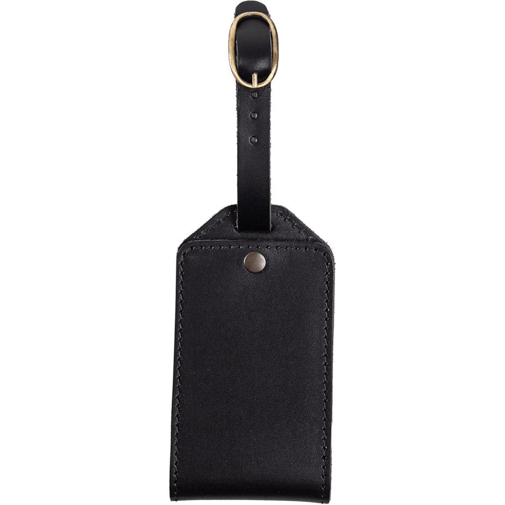 image:imagePEGAI Personalized Leather Luggage Tags for Suitcases  Handmade Travel Essentials Luggage Tag Secure With Snap Closure and Easy Attachment to Suitcase Travel Backpack Handbag  Bond CharcoalCharcoal