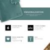 PEGAI Personalized Leather Journal Notebook- Handmade Leather Traveler’s Notebook Planner |Refillable Leather Notebook Cover | Professional Notebooks for Work | DuPage Rock,Full | Unlined(Turquoise)