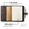 PEGAI Personalized Leather Journal Notebook- Handmade Leather Traveler’s Notebook Planner |Refillable Leather Notebook Cover | Professional Notebooks for Work | DuPage Rock,Full | Unlined(Chestnut)