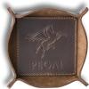 PEGAI Handmade Leather Catchall Tray | Leather Valet Tray | Minimalist Dice Tray, Desk Organizer, Jewelry Tray | Decorative Leather Tray for Office Desk or Bedside Table | Lane (Antique Brown)(Antique Brown)