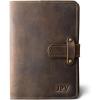 PEGAI Personalized Leather Journal Notebook- Handmade Leather Traveler’s Notebook Planner |Refillable Leather Notebook Cover | Professional Notebooks for Work | DuPage Rock,Full | Unlined(Chestnut)