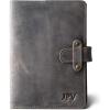 PEGAI Personalized Leather Journal Notebook- Handmade Leather Traveler’s Notebook Planner |Refillable Leather Notebook Cover | Professional Notebooks for Work | DuPage Rock,Full | Unlined(Rock)