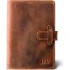 PEGAI Personalized Leather Journal Notebook- Handmade Leather Traveler’s Notebook Planner |Refillable Leather Notebook Cover | Professional Notebooks for Work | DuPage Rock,Full | Unlined(Mahogany)