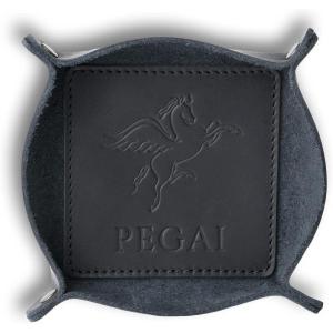 PEGAI Handmade Leather Catchall Tray | Leather Valet Tray | Minimalist Dice Tray, Desk Organizer, Jewelry Tray | Decorative Leather Tray for Office Desk or Bedside Table | Lane (Antique Brown)(Black)