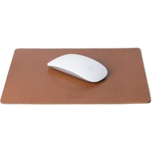 PEGAI Leather Mouse Pad for Computer Mouse, Computer Desk, Office Desk & PC Laptop Computer | Skin-friendly & Waterproof, Non Slip Mat, Desk Protector | West (Taba Brown)