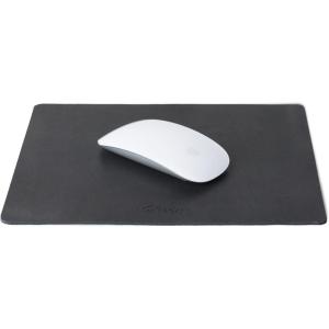 PEGAI Leather Mouse Pad for Computer Mouse, Computer Desk, Office Desk & PC Laptop Computer | Skin-friendly & Waterproof, Non Slip Mat, Desk Protector | West (Black)