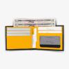 PEGAI Handcrafted Leather Wallets for Men, RFID Protected | Leather Slim Bifold Wallet for Men, RFID-Blocking Wallet | (Italian, Cevoli Green & Mustard)(V-Yellow)
