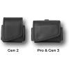 PEGAI Leather Airpods Pro Case | Airpods Pro 2nd and 3rd Generation Leather Case Keychain | Magnetic Closure & Charge Port Access | Austin (Charcoal Black)(Chestnut Brown)