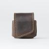 PEGAI Leather Airpods Pro Case | Airpods Pro 2nd and 3rd Generation Leather Case Keychain | Magnetic Closure & Charge Port Access | Austin (Charcoal Black)(Chestnut Brown)