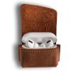 PEGAI Leather Airpods Pro Case | Airpods Pro 2nd and 3rd Generation Leather Case Keychain | Magnetic Closure & Charge Port Access | Austin (Charcoal Black)(Mahogany Brown)