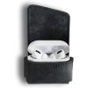 PEGAI Leather Airpods Pro Case | Airpods Pro 2nd and 3rd Generation Leather Case Keychain | Magnetic Closure & Charge Port Access | Austin (Charcoal Black)(Charcoal Black)