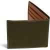 PEGAI Standard Leather Bifold Wallet For Men | Minimalist RFID Blocking Slim Wallet For Men With Credit Card Holder | Edward Italian (Green & Mustard)(Italian | Green & Mustard)