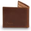 PEGAI Standard Leather Bifold Wallet For Men | Minimalist RFID Blocking Slim Wallet For Men With Credit Card Holder | Edward Italian (Green & Mustard)(Taba)