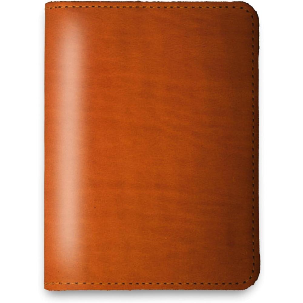 image:imagePEGAI Personalized Leather Passport Holder For Travel  Handmade Passport Wallet Cover Case  Travel Document Holder Passport Cover for Men Women and Family  Pike Chestnut BrownCognac