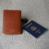 PEGAI Personalized Leather, Passport Holder For Travel | Handmade Passport Wallet Cover Case | Travel Document Holder, Passport Cover for Men, Women, and Family | Pike (Chestnut Brown)(Cognac)