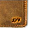 PEGAI Personalized Leather, Passport Holder For Travel | Handmade Passport Wallet Cover Case | Travel Document Holder, Passport Cover for Men, Women, and Family | Pike (Chestnut Brown)(Cinnamon)