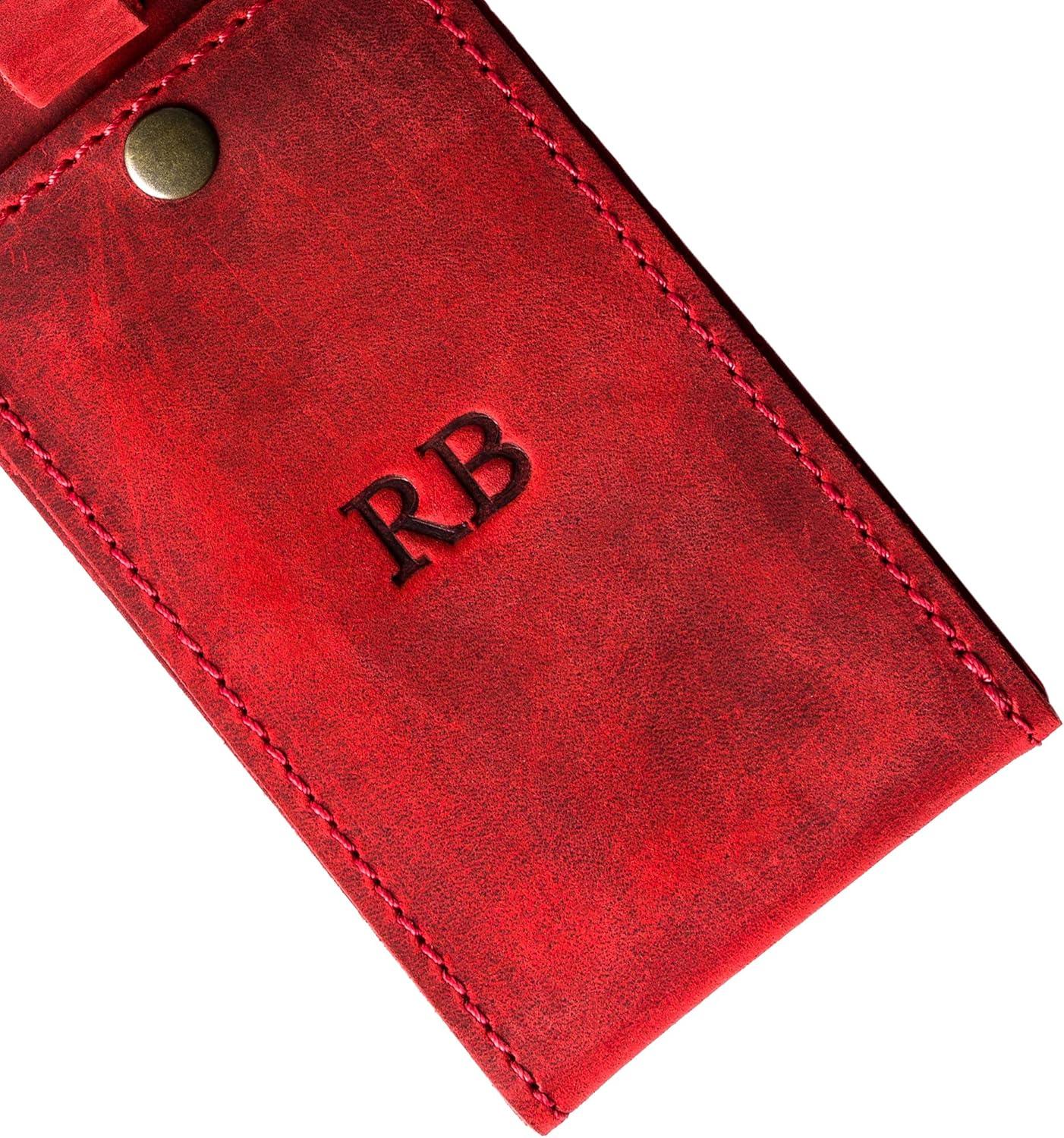 image:imagePEGAI Personalized Leather Luggage Tags for Suitcases  Handmade Travel Essentials Luggage Tag Secure With Snap Closure and Easy Attachment to Suitcase Travel Backpack Handbag  Bond SandRose