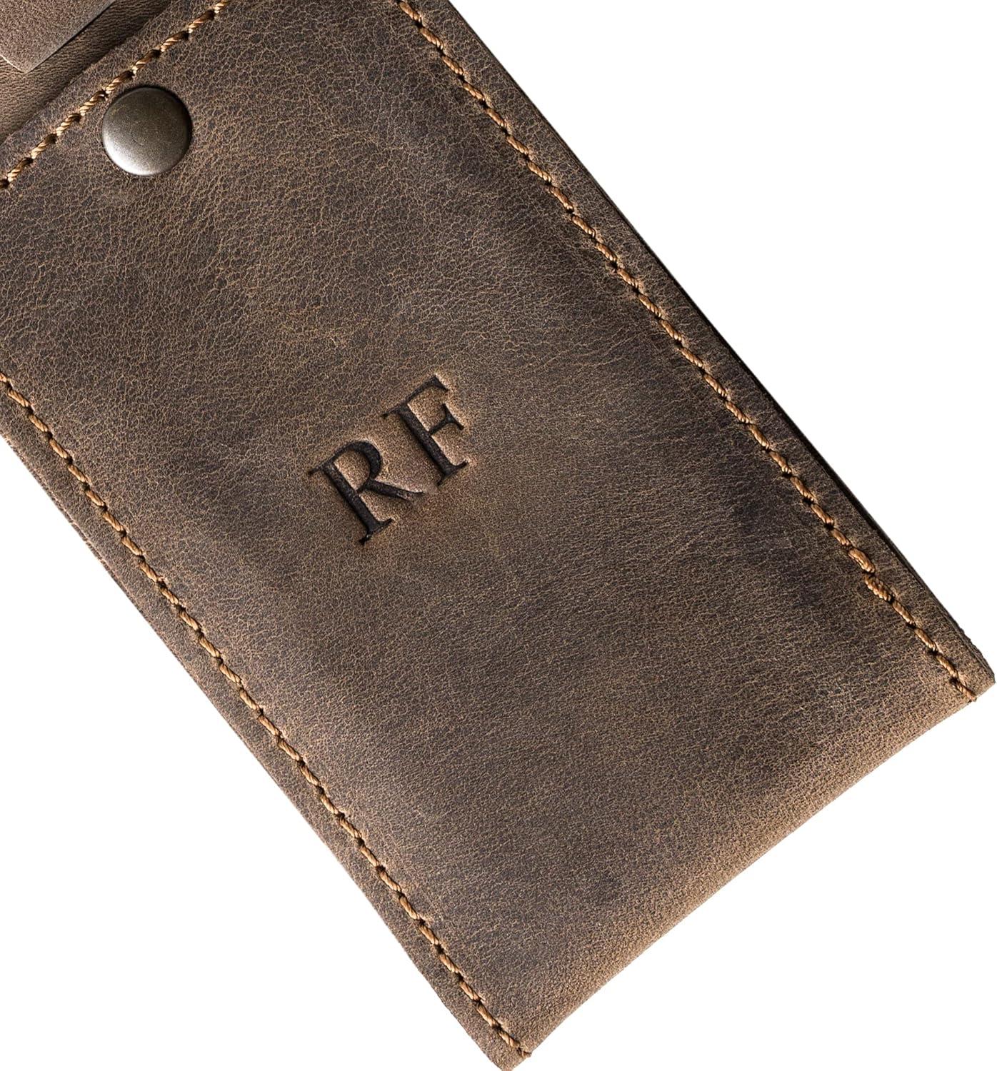 image:imagePEGAI Personalized Leather Luggage Tags for Suitcases  Handmade Travel Essentials Luggage Tag Secure With Snap Closure and Easy Attachment to Suitcase Travel Backpack Handbag  Bond SandSand