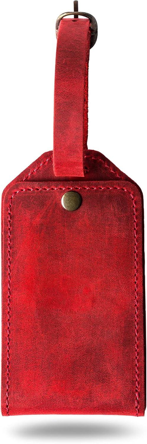 image:imagePEGAI Personalized Leather Luggage Tags for Suitcases  Handmade Travel Essentials Luggage Tag Secure With Snap Closure and Easy Attachment to Suitcase Travel Backpack Handbag  Bond SandRose