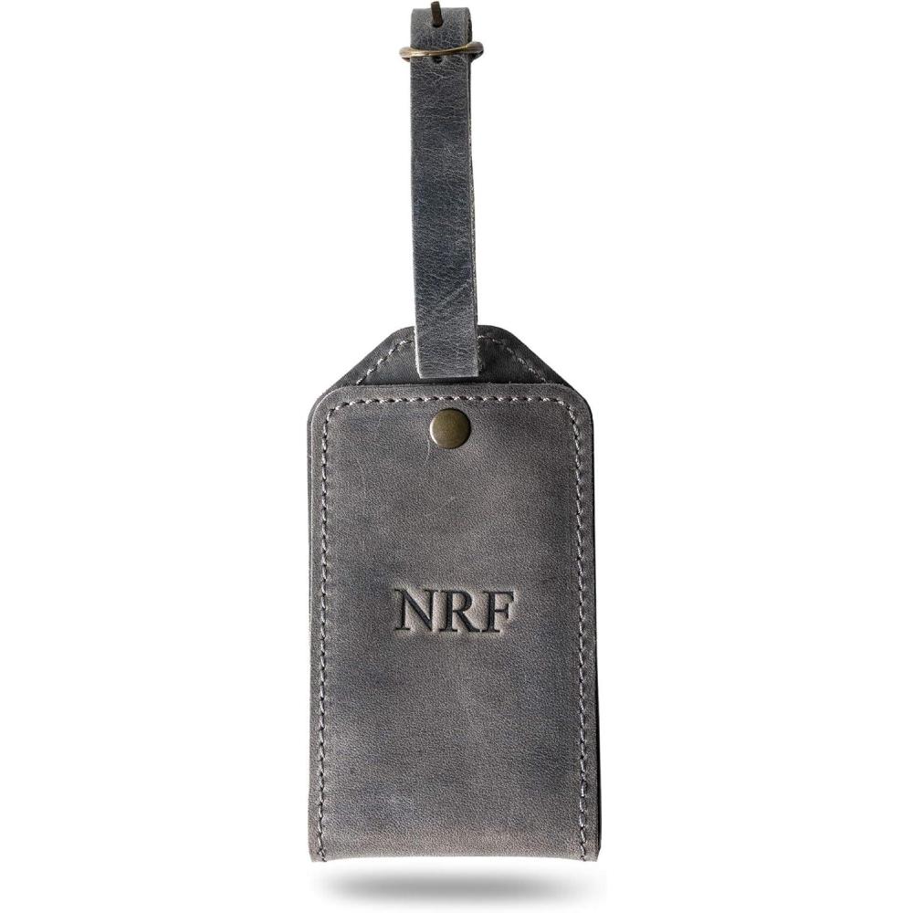 image:imagePEGAI Personalized Leather Luggage Tags for Suitcases  Handmade Travel Essentials Luggage Tag Secure With Snap Closure and Easy Attachment to Suitcase Travel Backpack Handbag  Bond SandRock