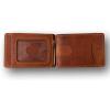 PEGAI Full Grain Leather Money Clip Wallet | Handmade Brown Minimalist Wallet for Men | Slim Business Card Holder | Mens Wallet with Money Clip | MAX (Rustic)(Rust)