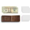 PEGAI Full Grain Leather Money Clip Wallet | Handmade Brown Minimalist Wallet for Men | Slim Business Card Holder | Mens Wallet with Money Clip | MAX (Rustic)(Mocha)