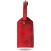PEGAI Personalized Leather Luggage Tags for Suitcases | Handmade Travel Essentials Luggage Tag- Secure With Snap Closure and Easy Attachment to Suitcase, Travel Backpack, Handbag | Bond (Sand)(Rose)