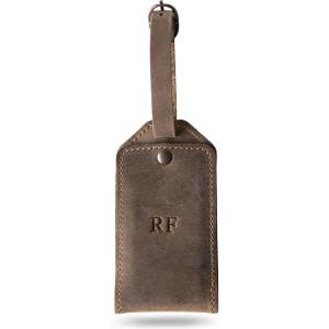 PEGAI Personalized Leather Luggage Tags for Suitcases | Handmade Travel Essentials Luggage Tag- Secure With Snap Closure and Easy Attachment to Suitcase, Travel Backpack, Handbag | Bond (Sand)(Sand)
