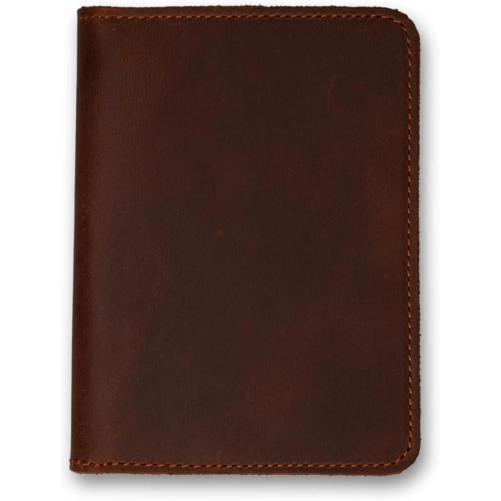 image:imagePEGAI Personalized Leather Passport Holder For Travel  Handmade Passport Wallet Cover Case  Travel Document Holder Passport Cover for Men Women and Family  Pike GreenMahogany