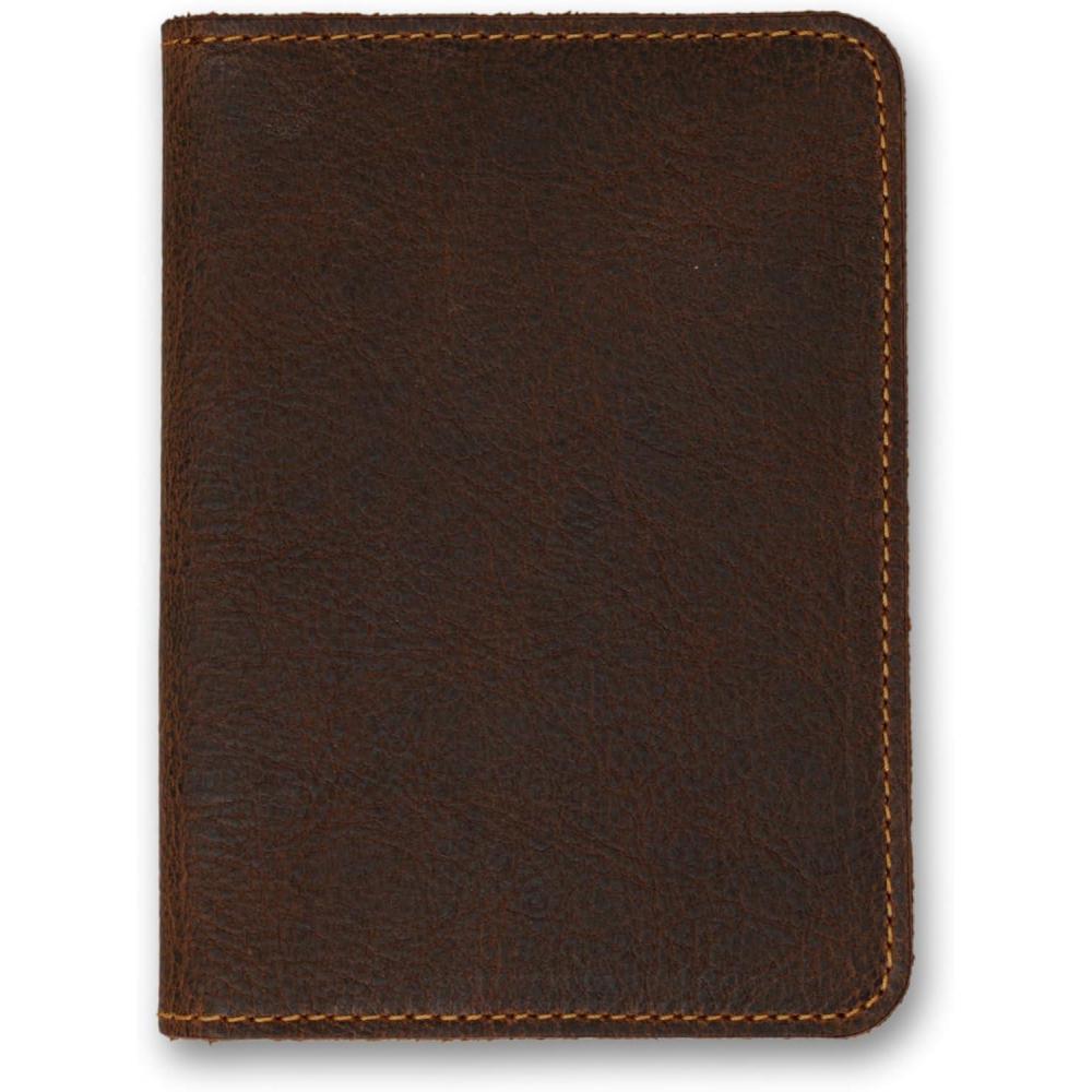 image:imagePEGAI Personalized Leather Passport Holder For Travel  Handmade Passport Wallet Cover Case  Travel Document Holder Passport Cover for Men Women and Family  Pike GreenRed Brown