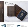 PEGAI Personalized Leather, Passport Holder For Travel | Handmade Passport Wallet Cover Case | Travel Document Holder, Passport Cover for Men, Women, and Family | Pike (Green)(Chestnut)