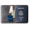 PEGAI Personalized Leather, Passport Holder For Travel | Handmade Passport Wallet Cover Case | Travel Document Holder, Passport Cover for Men, Women, and Family | Pike (Green)(Rock)
