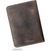 PEGAI Personalized Leather, Passport Holder For Travel | Handmade Passport Wallet Cover Case | Travel Document Holder, Passport Cover for Men, Women, and Family | Pike (Green)(Chestnut)