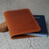 PEGAI Personalized Leather, Passport Holder For Travel | Handmade Passport Wallet Cover Case | Travel Document Holder, Passport Cover for Men, Women, and Family | Pike (Green)(Cognac)
