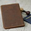 PEGAI Personalized Leather, Passport Holder For Travel | Handmade Passport Wallet Cover Case | Travel Document Holder, Passport Cover for Men, Women, and Family | Pike (Green)(Red Brown)
