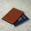 PEGAI Personalized Leather, Passport Holder For Travel | Handmade Passport Wallet Cover Case | Travel Document Holder, Passport Cover for Men, Women, and Family | Pike (Green)(Dark Brown)
