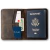 PEGAI Personalized Leather, Passport Holder For Travel | Handmade Passport Wallet Cover Case | Travel Document Holder, Passport Cover for Men, Women, and Family | Pike (Green)(Chestnut)