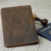 PEGAI Personalized Leather, Passport Holder For Travel | Handmade Passport Wallet Cover Case | Travel Document Holder, Passport Cover for Men, Women, and Family | Pike (Green)(RB Sand Brown)