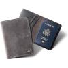 PEGAI Personalized Leather, Passport Holder For Travel | Handmade Passport Wallet Cover Case | Travel Document Holder, Passport Cover for Men, Women, and Family | Pike (Green)(Rock)